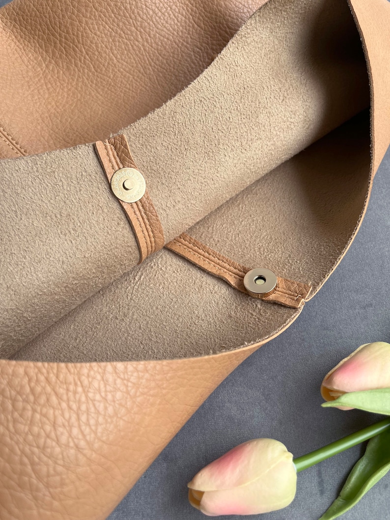 Soft Leather Tote Bag , Knot Bag Tote, Vegan Leather Sling bag Shopping Bag Weekend Bag, Leather Slouchy Bag Shoulder Bag Hobo Bag zdjęcie 8