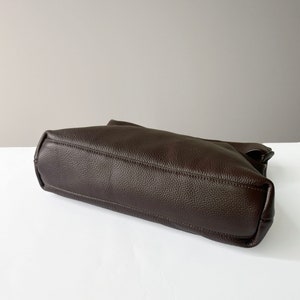 Gerollte Top Leder Clutch, Leder Clutch Geldbörse, Lederhandtasche für sie, Leder Abendtasche, Lederbeutel Leder Lunchbag, Hochzeitstasche Bild 8