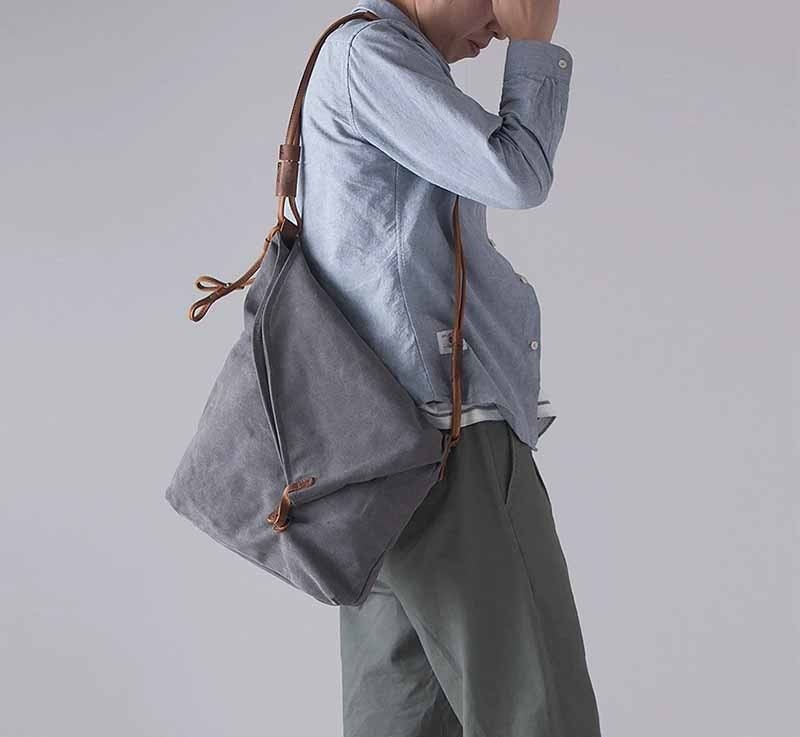 Bohemian Hippie Style Bag Canvas Cotton Sling Crossbody Hobo Messenger Bag  For Yoga & Freetime