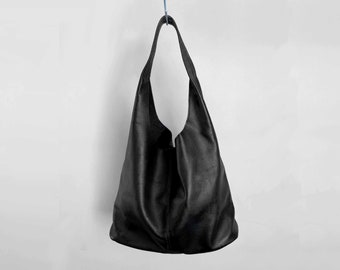 Black Leather Tote Bag Medium, leather Sling bag Shoulder Bag, Leather handbags Top Handle Bag, Working bag Shopping bag, birthday Gift