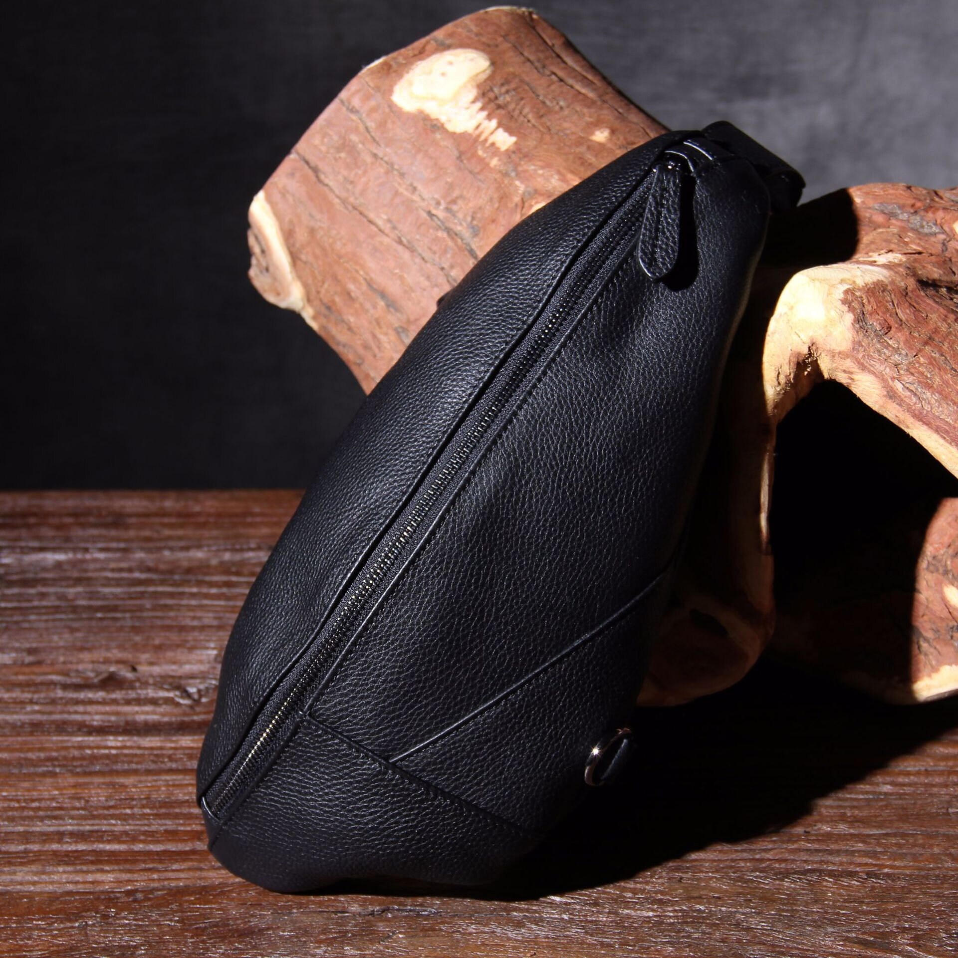 Cowhide Leather Sling Bag, Leather Chest Bag Crossbody Bag for Men