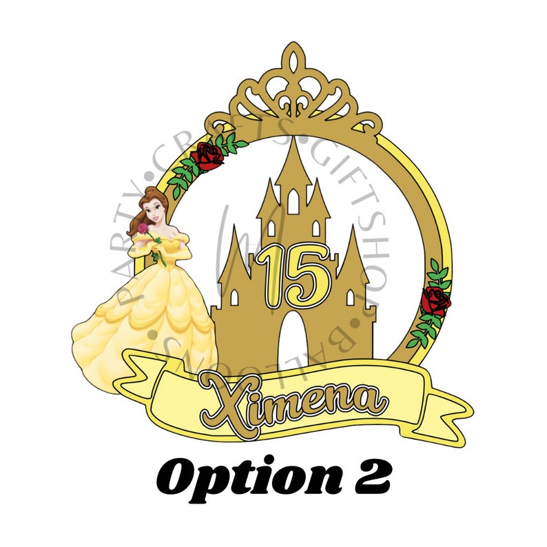 Princess| Belle Cake Topper| Birthday Cake Topper| Custom| Princess|mis ...