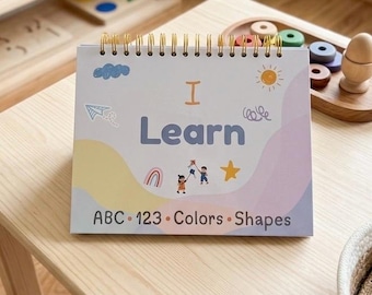 Libro de actividades para niños/ Libro para niños/ Libro para trazar/ Libro de aprendizaje/ Libro para emparejar/ ABC/ Números/ Colores/ Formas