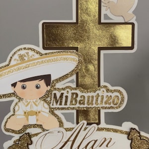 Baptism cake topper| baby Charro| charro decor| mi primera comunion| cake topper with horses| bautizo| girl baptism| boy baptism|