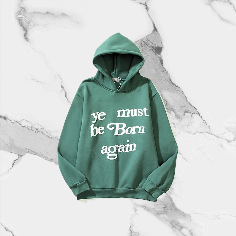 YE Hoodie Unisex/ Kanye West Must Be Born Again Hip Hop Foam - Etsy