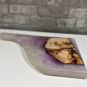Ash and Epoxy Charcuterie Board with handle
