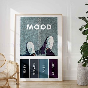 Mood - Stampa da corsa, Arte per amanti dello sport, Poster sportivo minimalista, Poster da corsa, Regalo per amanti della corsa, Regalo d&#39;arte da corridore, Stampa astratta,