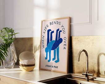 Uttanasana Yoga Pose Art Print – Cita inspiradora (Descarga digital)