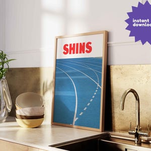 Shins - Running Print, Sports Lovers Art, Minimal Sports Poster, Running Poster, Running Lover Gift, Runner Art Gift, Abstract Print