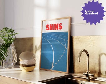 Póster de Shins Running – Arte deportivo minimalista (Descarga digital)