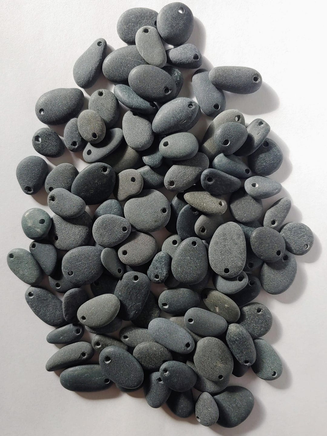 Small Beie Rocks Top Drilled Small Beach Stone Beads, Natural Rock Pendants, Jewelry ...