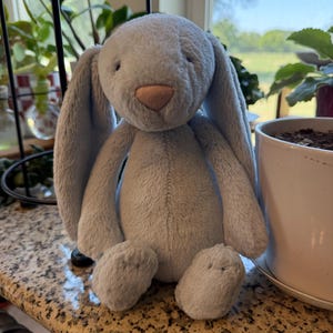 Jellycat London Baby blue bunny rattle-retired, excellent shape!
