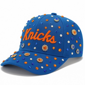 Blue Ny Rhinestone Cap - Etsy display picture 1