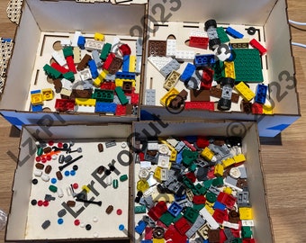 Houten LEGO-stenensorteerder | DIY platte opberger voor stenen | Sorteerdoos | Cadeau gemaakt in het VK