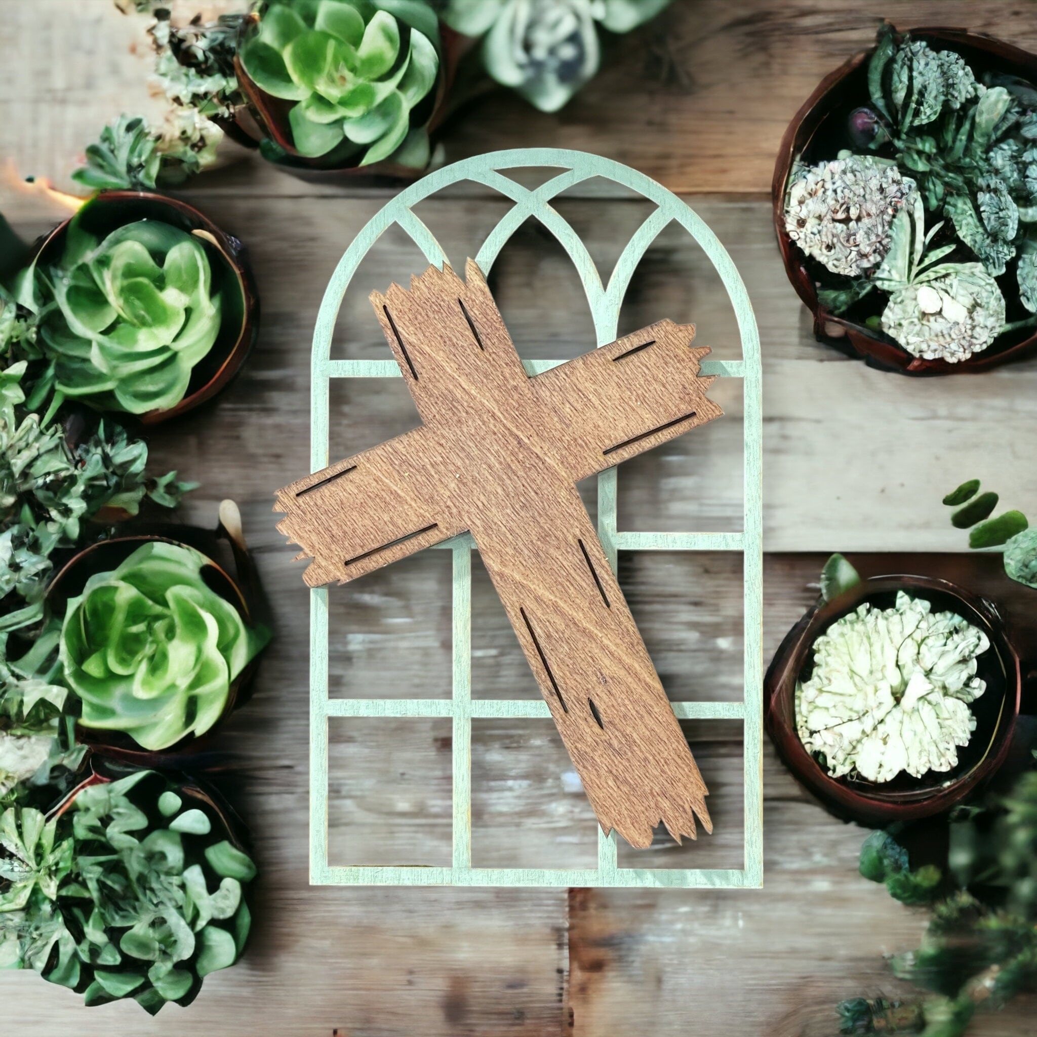 Easter Religious Decorating Tier Tray Decor, Christian Easter Decor, Easter Tiered Tray Decor, He is Risen, Faith and Cross Decor