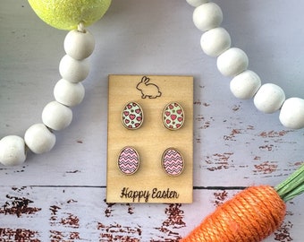 Easter Egg Earrings, Easter Studs, Easter Earrings, Egg Earrings, Easter Jewelry, Decorated Egg Earrings, Easter Basket Filler, Easter Gift