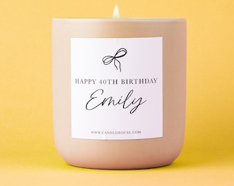 Happy Birthday Custom Candle | Custom Candle Gift | Birthday Candle | Personalized Candle | Soy Wax