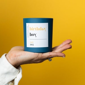 Birthday Boy Custom Candle | Custom Birthday Candle | Personalized Candle | Soy Wax | Birthday Candle | Birthday Candle Gift