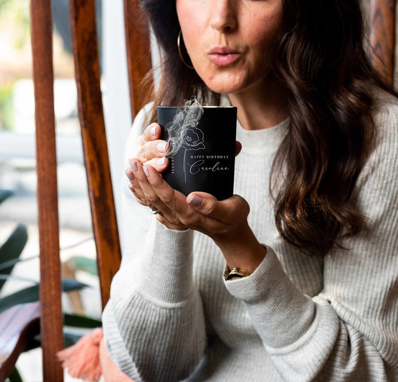 Birth Flower Custom Birthday Candle Custom Birthday Candle Etsy