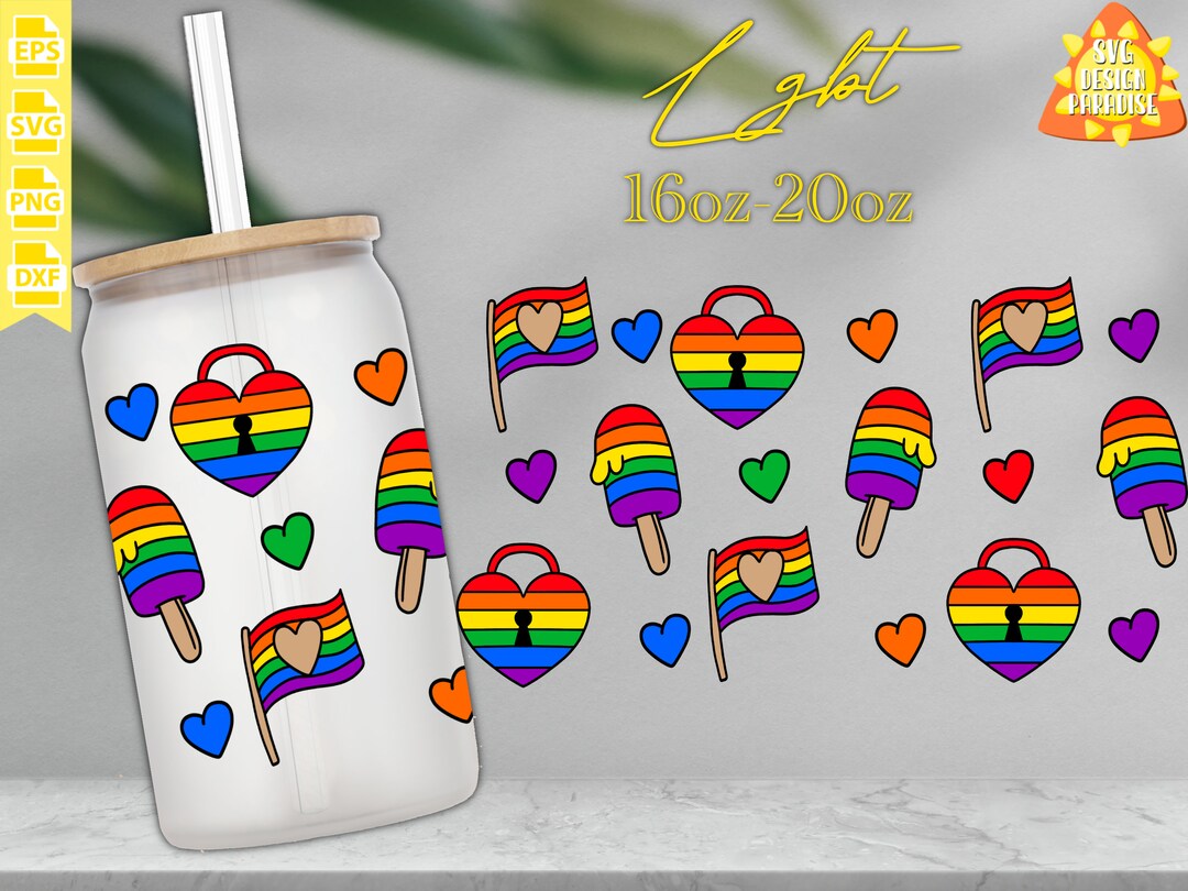 16oz LGBTQ Libbey Glass 20oz Pride Beer Glass LGBTQ Svg Etsy