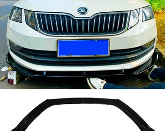 Kit de carrocería de alerón divisor delantero negro brillante para Skoda Octavia 2014-2018
