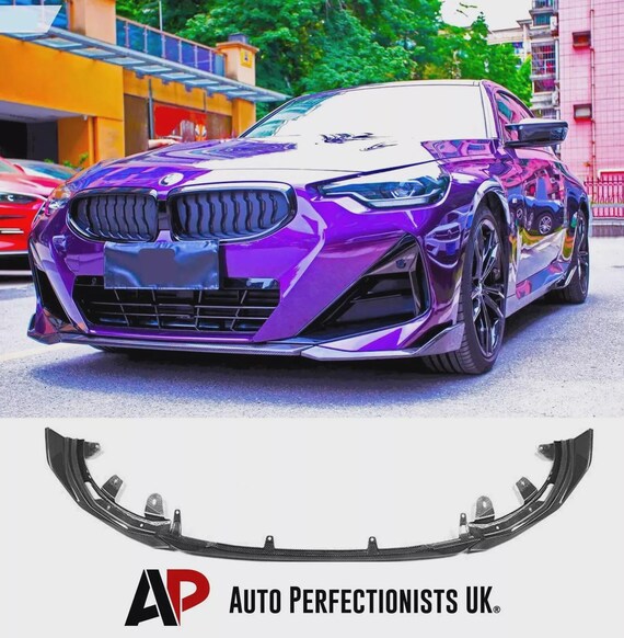 2022-2025 BMW 2 Series G42  230i/M240i  M Performance Style Front Bumper Lip Splitter Spoiler Gloss Black