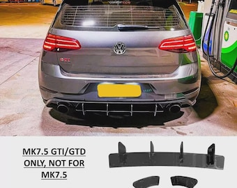 Kit de carrocería con difusor trasero y alerones laterales para VW Golf GTI MK7.5.
