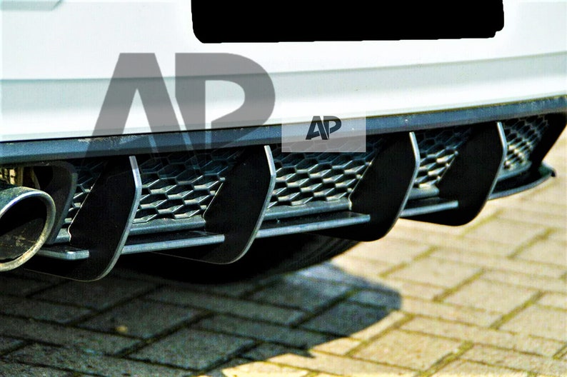 VW Volkswagen Polo MK6 GTI AW Rear Blade Diffuser 2018+ / Rear Spoiler ...