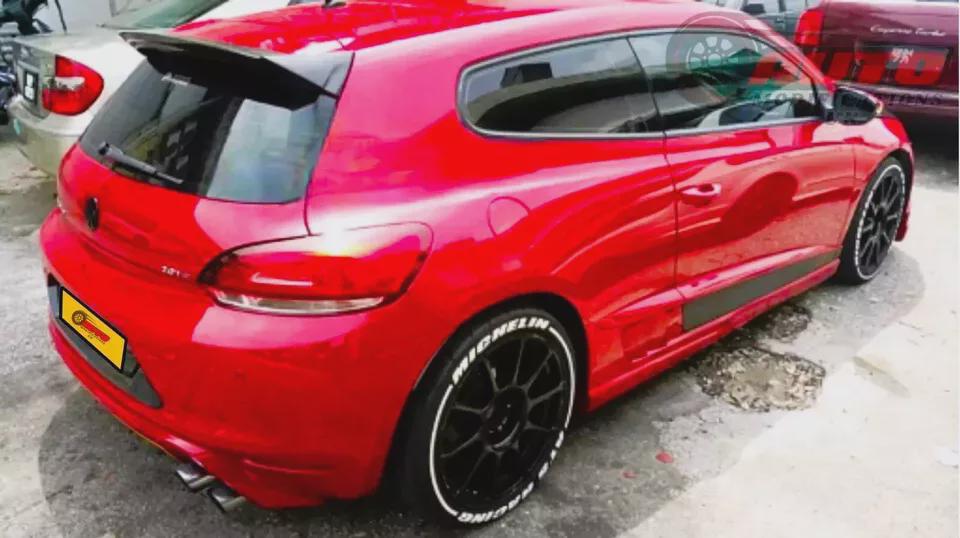 Gloss Black Rear Roof Spoiler Lip Wing For VW Scirocco (2008-2014) – TSI, TDI, R – Aftermarket Body Kit