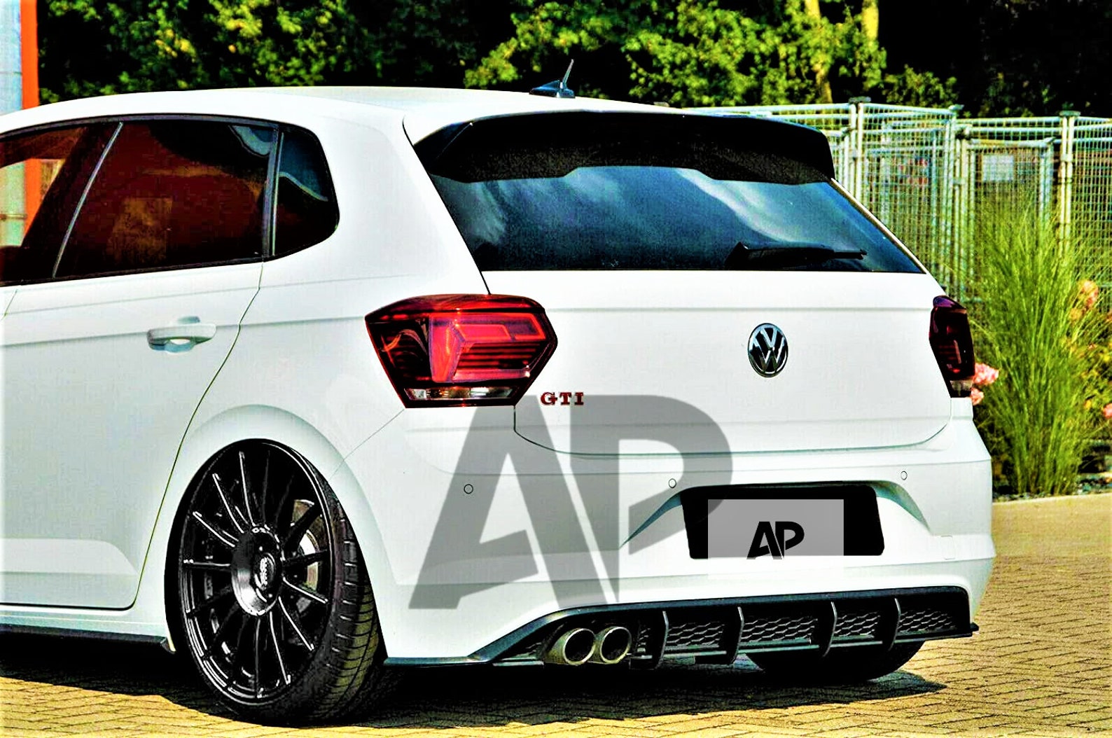 VW Volkswagen Polo MK6 GTI AW Rear Blade Diffuser 2018+ / Rear Spoiler ...
