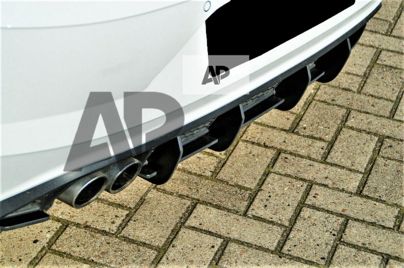 VW Volkswagen Polo MK6 GTI AW Rear Blade Diffuser 2018+ / Rear Spoiler ...