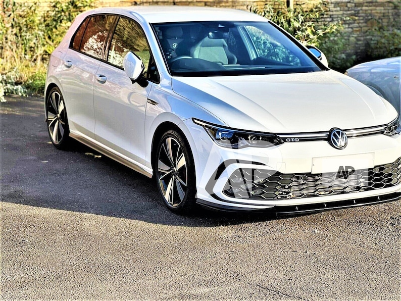VW Golf MK8 GTI GTD R Line Carbon Fibre Front Splitter Spoiler Lip Body