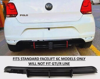 Kit de carrocería con faldón lateral negro brillante para VW Polo MK5 6C GTI (2014-17)