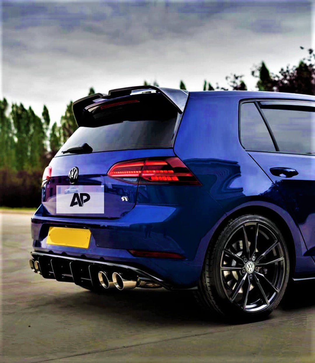 VW Golf R GTD GTI Oettinger Style Carbon Fibre Boot Spoiler MK7 MK7.5 ...