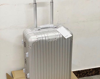 100% Aluminum-magnesium Cabin S Rolling Luggage For cabin/ Boarding Spinner Travel Suitcase With Wheels