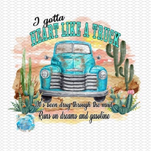 Herz wie ein LKW, Original Design, PNG, digitaler Download