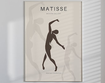 Henri Matisse Abstract Neutral Gallery Wall Art, Beige Cutout Exhibition Printable Poster