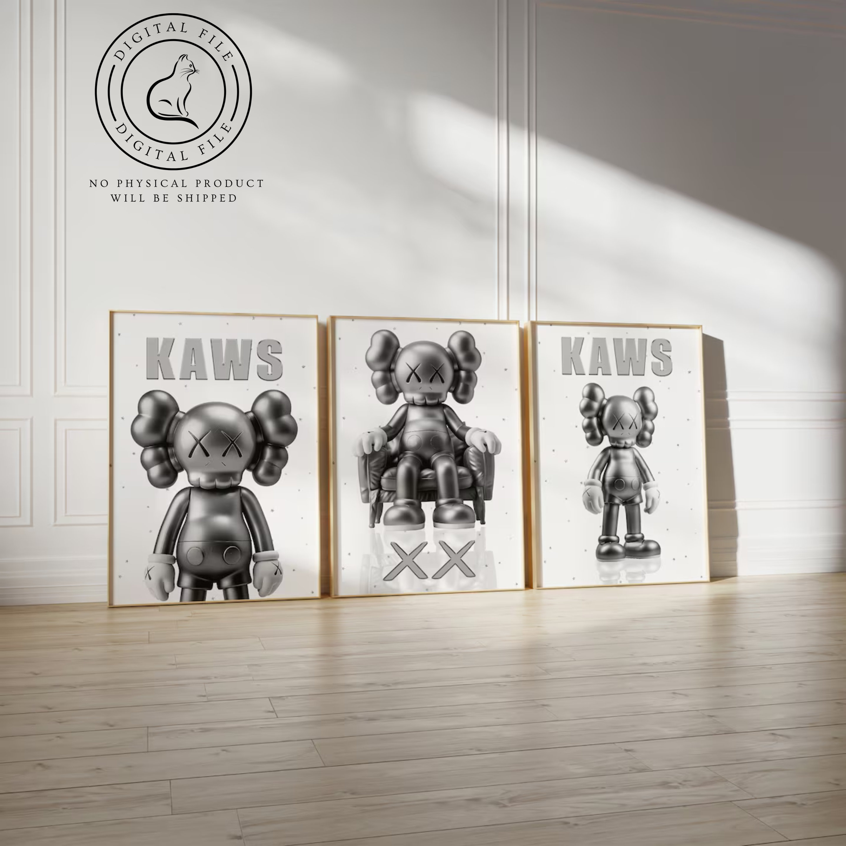 Colorful Kaws Wall Art , Kaws Figure Wall Art , Kaws Wall