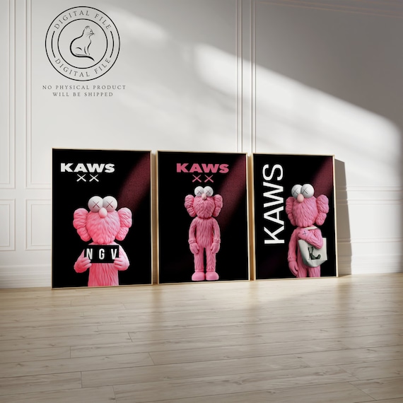 絵画+タペストリー KAWS x NGV BFF Exhibition Poster Pink s-l400.jpg