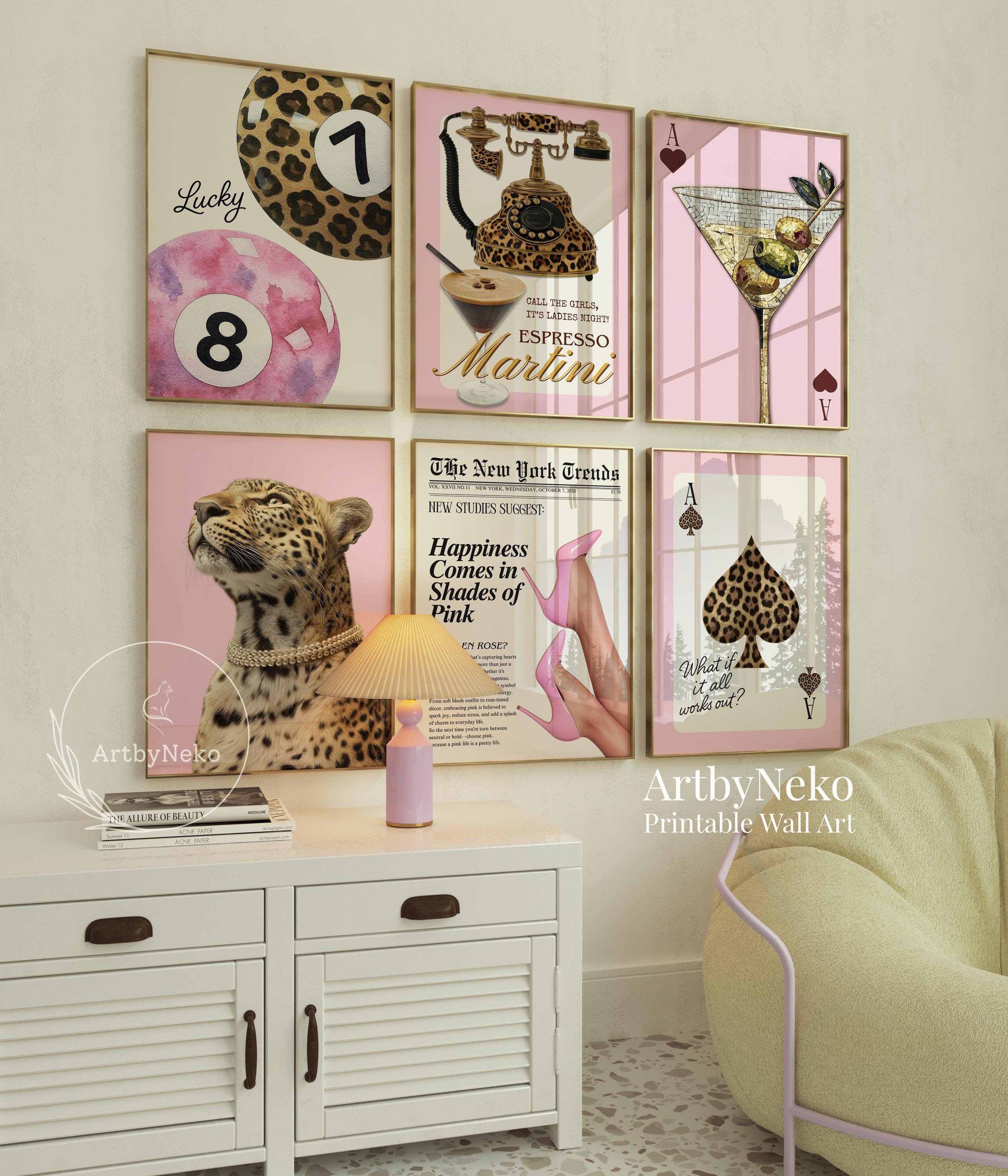Pink Leopard Frame - Etsy UK