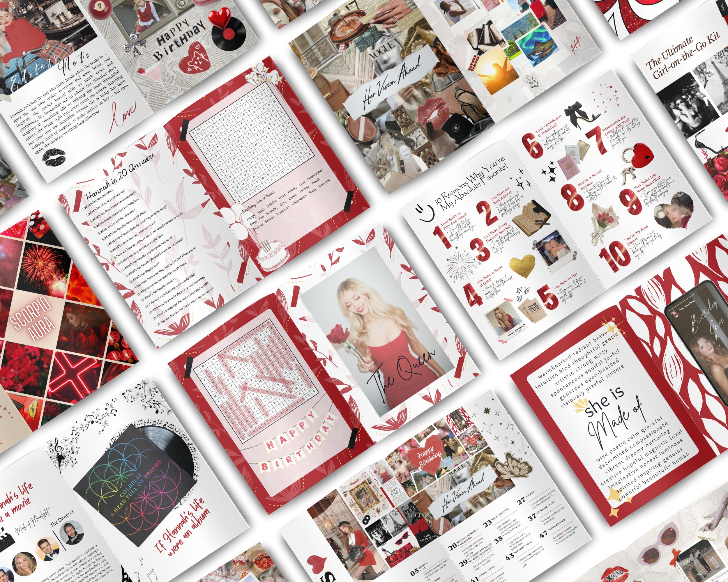 Magazine Card Birthday Magazine Template, Canva Template, Personalized Birthday ...