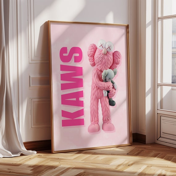 Pink KAWS Figure Printable Wall Art, Set of 3 Prints Pink KAWS Figure Printable Wall Art, Set of 3 Prints