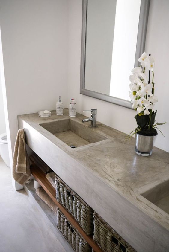 Concrete Basin Sink Etsy