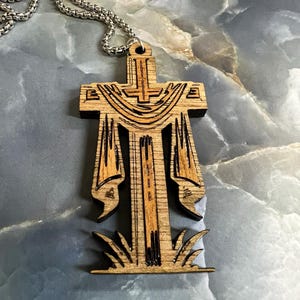 Handmade Wooden Cross Necklace
