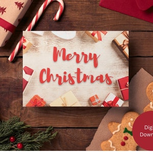 5x7 Christmas Printable Greeting Card, Christmas Card, Printable Card, Greeting Card, Instant Download