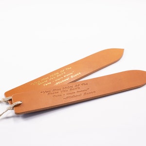 The Office Leather Bookmark - Handmade Custom, Booksworm Bookmark, Personalised Bookmark, boyfriend gift, girlfriend gift, Fathers Gift