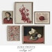 Red Printable Vintage Gallery Wall Art Set Set of 5 five Prints Antique ...