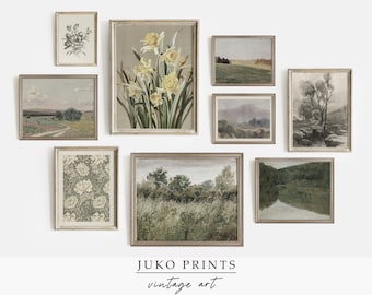 Printable Art | Vintage Gallery Wall Set Of 9 (Nine) Prints | Vintage Paintings For Home Decor | Digital | Set905