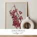Red Printable Vintage Gallery Wall Art Set Set of 5 five Prints Antique ...