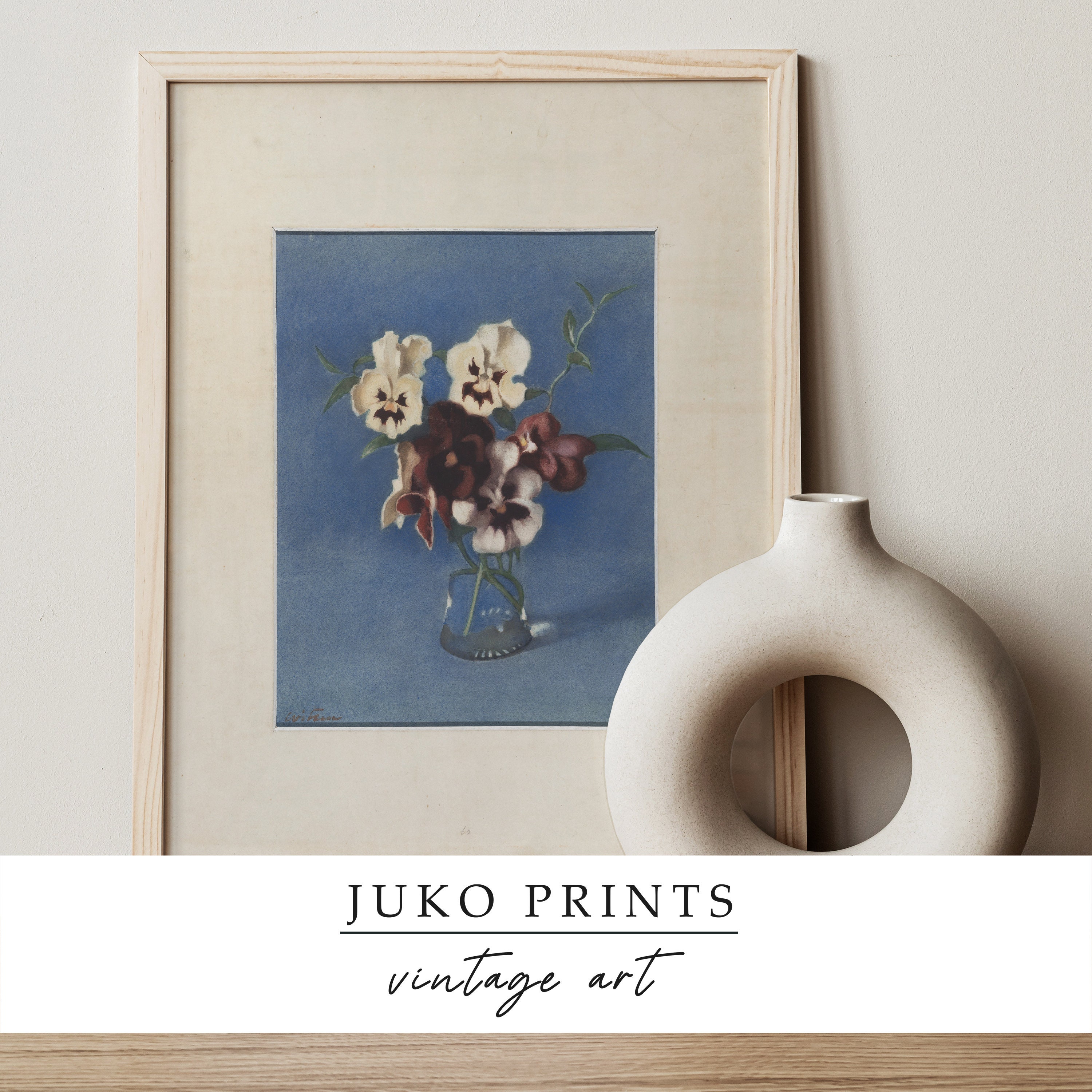 Blue Printable Vintage Gallery Wall Art Set Set of 8 eight Prints ...